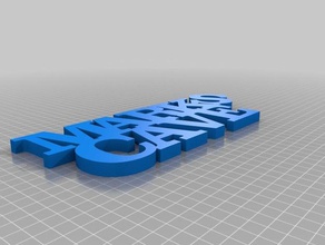marks cave word sculpture sculptures customized 3d print model - Mito3D