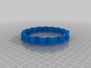 sunflower cookie cutter kitchen dining 3d print model - Mito3D