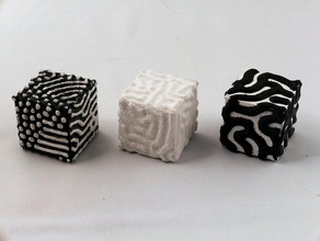 reazione-diffusione del cubo per la matematica art openscad reazione di diffusione 3d print model - Mito3D