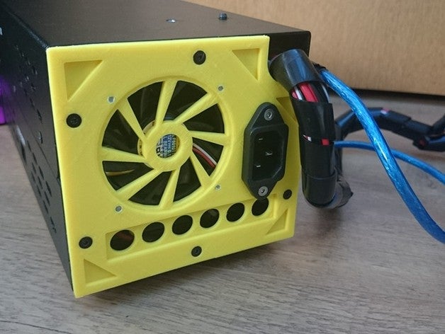 wanhao duplicador i3 parte posterior de la placa 60 mm del ventilador 3d impresora partes di3 3D print model - Mito3D