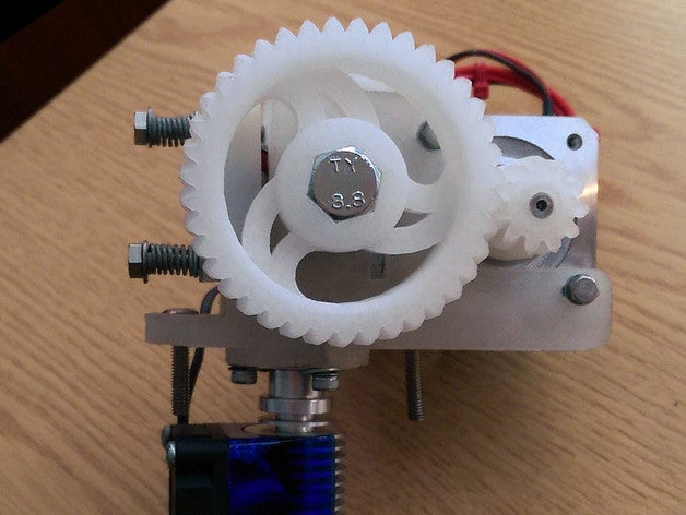 Fischgräten watet Gang gesetzt nophead mendel90 3d Drucker Extruder Zahnräder wades extruder 3D print model - Mito3D