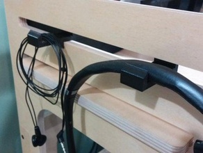 headphone hook desk office organizer 3d print model - Mito3D