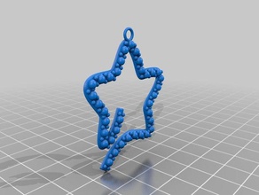 étoile pendentif bijoux 3d print model - Mito3D