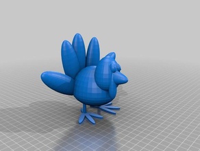 funky turkey 2 thanksgiving 3d printing 3d print model - Mito3D