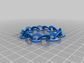 my daughter heart chain jewelry customized 3d print model - Mito3D