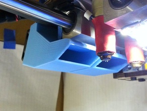 printrbot más 1404 doble extrusor de montaje del ventilador 3d la impresora partes cubierta printerbot plus 3d print model - Mito3D