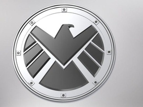 marvels agents shield logo badge signs logos 3d avengers infinity war awesome cool design iron man marvel superhero tv show 3d print model - Mito3D