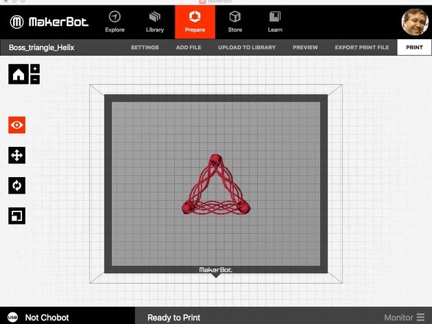 Dreieck helix Rahmen Schlüsselanhänger 3D print model - Mito3D