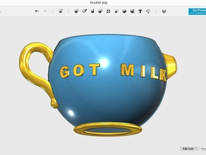boobie jarro a cozinha jantar peitos leite 3d print model - Mito3D