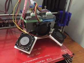 duel extruder fan duct 3d printer accessories 3d print model - Mito3D