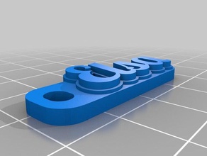 elsakeychain de porte-clés personnalisé 3d print model - Mito3D