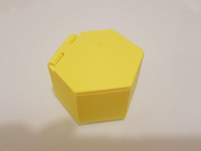 hexagonal tapa de la caja contenedores 3d print model - Mito3D