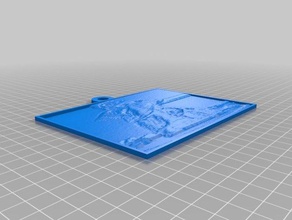 my customized lithopane large 2d art 3d print model - Mito3D