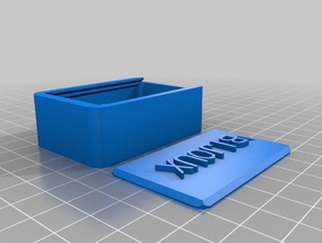 minha personalizado em volta tampa da caixa contentores 3d print model - Mito3D