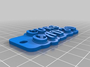 curs cad 3d Anahtarlık özelleştirilmiş 3d print model - Mito3D