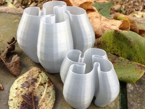 swirly pentola arredamento ciotola pla bella spirale vaso 3d print model - Mito3D