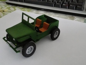 jeep de juguete vehículos 3dmodel creado freecad 3d print model - Mito3D