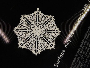 snowflake 8 sides 2d art christmas decoration mandala ornament 3d print model - Mito3D