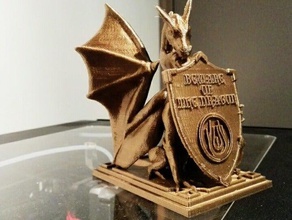 roark dragon remixed shield creatures 3d print model - Mito3D
