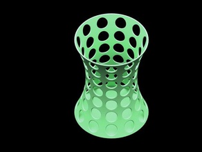 curved pen cup organization pattern solidworks spline 3d print model - Mito3D