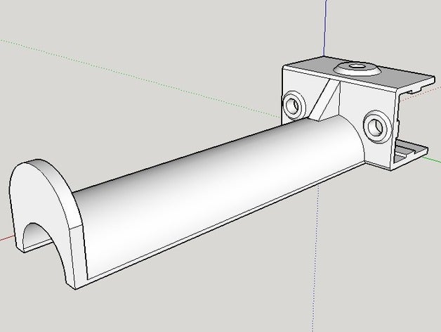 kossel horizontal spool holder 3d printer accessories 2020 extrusion filament openbeam 3D print model - Mito3D