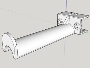 kossel horizontal spool holder 3d printer accessories 2020 extrusion filament openbeam 3d print model - Mito3D