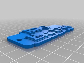 bbg 1 de porte-clés personnalisé 3d print model - Mito3D