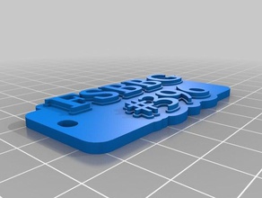 sablosky-blu i portachiavi personalizzato 3d print model - Mito3D