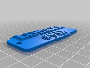 brandeis de porte-clés personnalisé 3d print model - Mito3D