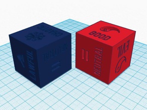 alignment dice dungeons dragons 3d print model - Mito3D