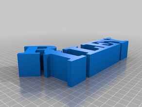 mon riley 1 personnalisé variable mot de la sculpture sculptures 3d print model - Mito3D