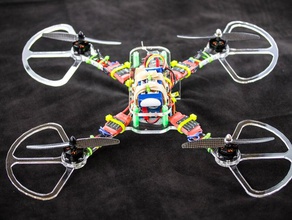 simple et facile quadcopterfpv de course drone rc des véhicules banane la science le bricolage diydrones qav250 quadcopter frame 3d print model - Mito3D