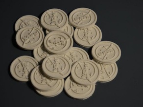 la nasa moneta le monete badge 3d print model - Mito3D