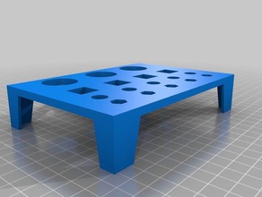 minha personalizado 4 linha de ferramenta bits bandeja ferramentas 3d print model - Mito3D