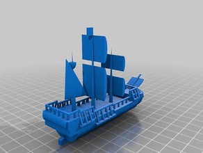 colonial navire 3d l'impression 3d print model - Mito3D