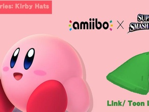 kirby amiibo hats- toon link video games hats 3d print model - Mito3D