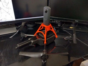 teta mount ar drone20 v2 kamera monte edin quadcopter 3d print model - Mito3D
