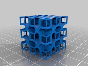 only test cube testing cut pattern decor reciprocation 3d print model - Mito3D