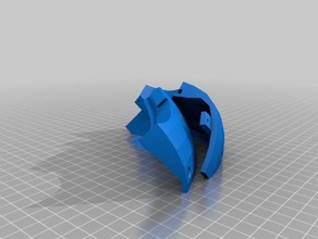 inmoov üst delikleri olmadan kafatası geri Robotik 3d print model - Mito3D