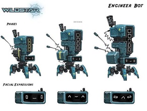 wildstar artillería bot modelo los robots juegos de video 3d print model - Mito3D