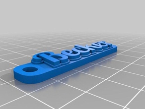 becker tag keychain keychains customized 3d print model - Mito3D