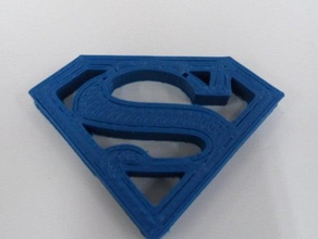 superman logo 3d baskı 3d print model - Mito3D