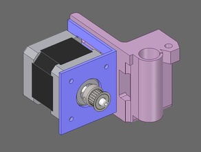 prusa i3 x-end motor modified metal bracket 3d printer parts mounting nema nema17 17 3d print model - Mito3D