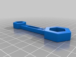 my customized hex wrench 2 sizes openscad ringschl&uumlssel 7mm 12mm hand tools 3d print model - Mito3D