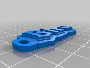 biru keychains customized 3d print model - Mito3D