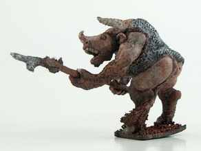 54 mm minotaur yaratıklar İblis dungeons dragons canavar rpg oyuncak wargaming warhammer 3d print model - Mito3D