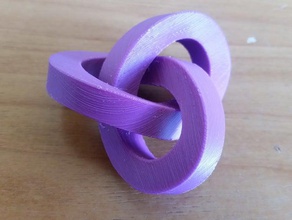 trefoil knot square math Kunst 3d print model - Mito3D