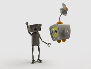 chibi robo televisão modelo robôs nintendo jogos de vídeo personagem videogame 3d print model - Mito3D