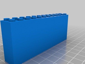 12x2 lego de 4 paredes construção brinquedos personalizado 3d print model - Mito3D