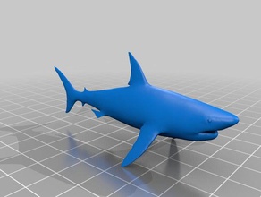 rallar el tiburón blanco highres a los animales hai 3d print model - Mito3D